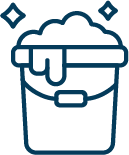 Janitorial and maintenance cleaning icon.