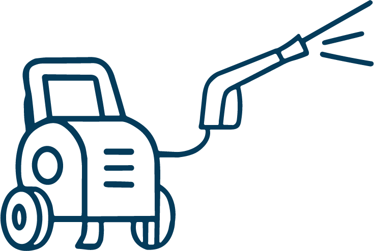 Pressure washing icon.